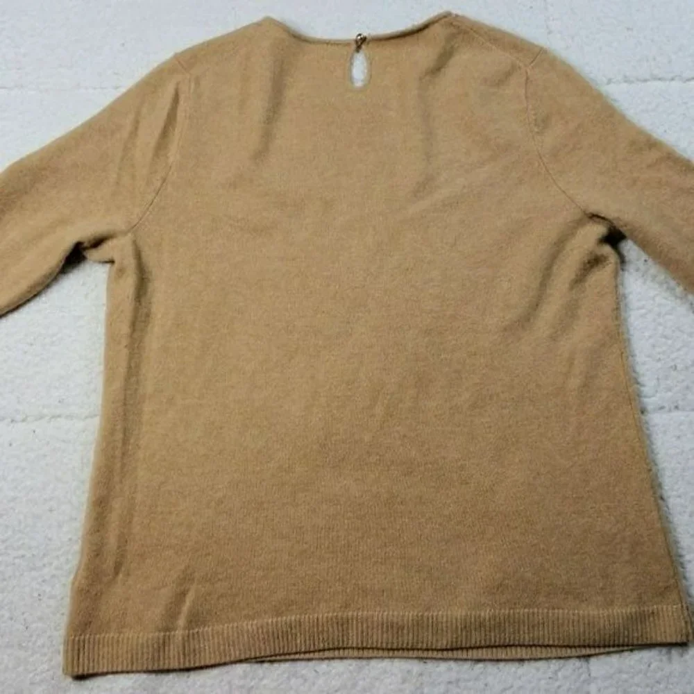 Talbots Tan Pure Cashmere Shirt Petite Size LP